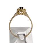 Bague d'occasion or 750 jaune diamant saphir - vue 3