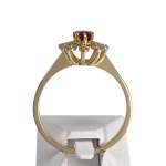 Bague d'occasion or 750 jaune diamant rubis - vue 3