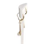 Boucles d'oreilles d'occasion or 750 jaune diamant perle de culture - vue 2