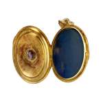 Pendentif d'occasion or 750 jaune amethyste perle de culture - vue 2