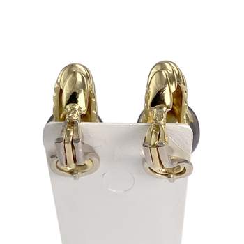 Boucles d'oreilles d'occasion or 750 jaune perle de tahiti