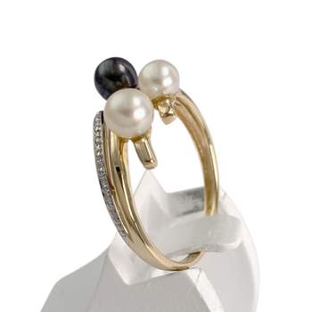 Bague d'occasion or 750 2 tons perle d'eau douce