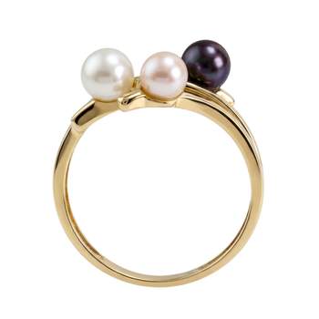 Bague d'occasion or 750 2 tons perle d'eau douce