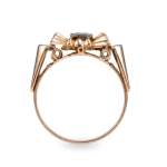 Bague d'occasion or 750 jaune et platine diamant - vue 3