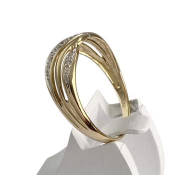 Bague d'occasion or 750 2 tons diamants