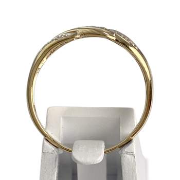 Bague d'occasion or 750 2 tons diamants