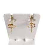 Boucles d'oreilles d'occasion or 750 jaune coeur saphir - vue 3