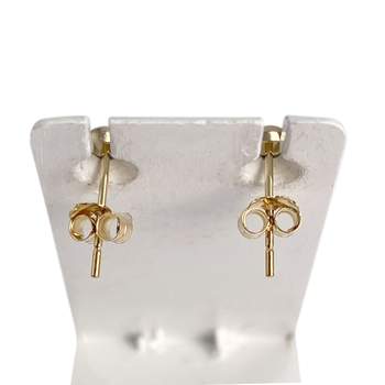 Boucles d'oreilles d'occasion or 750 jaune coeur saphir