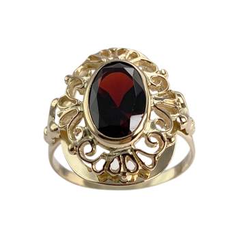 Bague d'occasion or 750 jaune grenat