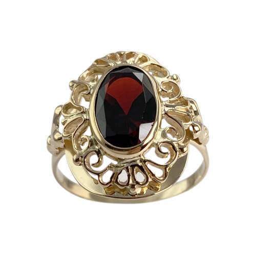 Bague d'occasion or 750 jaune grenat