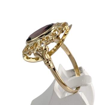 Bague d'occasion or 750 jaune grenat
