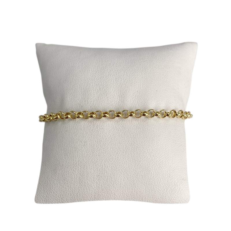 Bracelet d'occasion or 750 jaune maille jaseron - vue 1