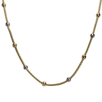 Collier d'occasion or 750 2 tons maille palmier