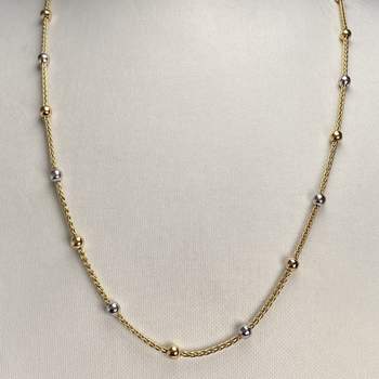 Collier d'occasion or 750 2 tons maille palmier