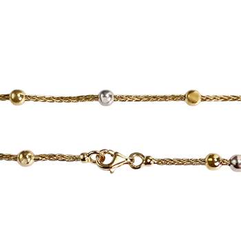 Collier d'occasion or 750 2 tons maille palmier