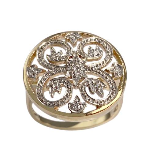 Bague d'occasion or 750 2 tons diamants