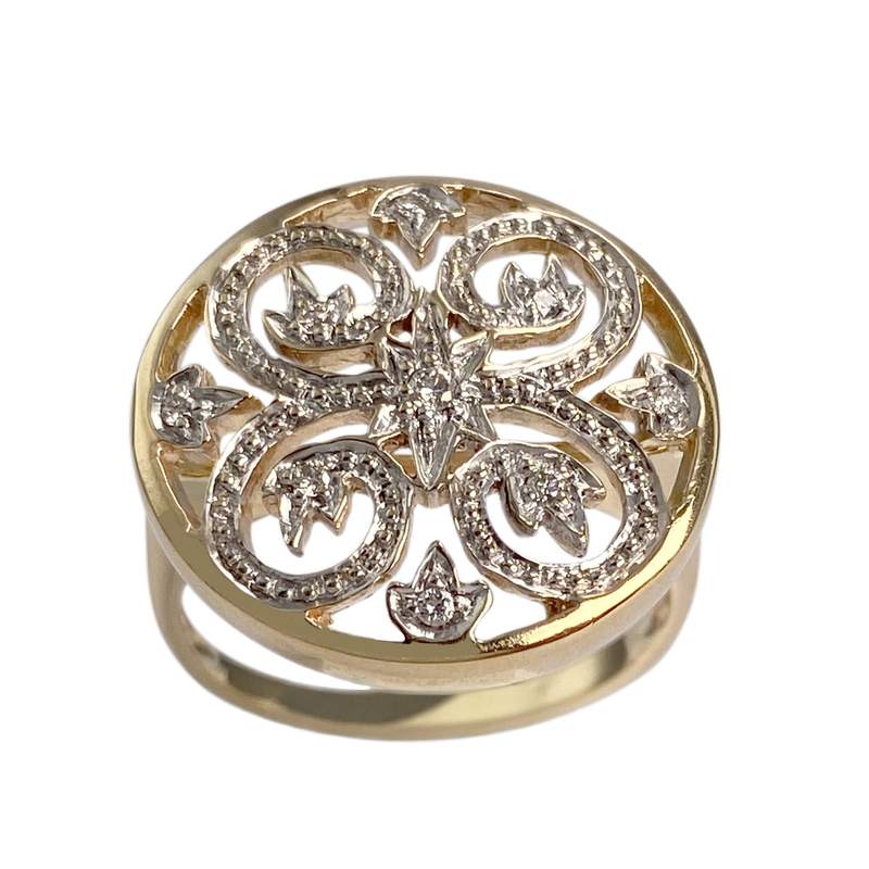 Bague d'occasion or 750 2 tons diamants - vue 1
