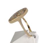 Bague d'occasion or 750 2 tons diamants - vue 2