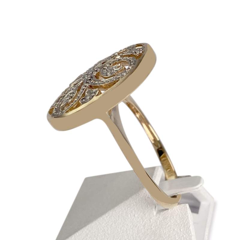 Bague d'occasion or 750 2 tons diamants - vue 2