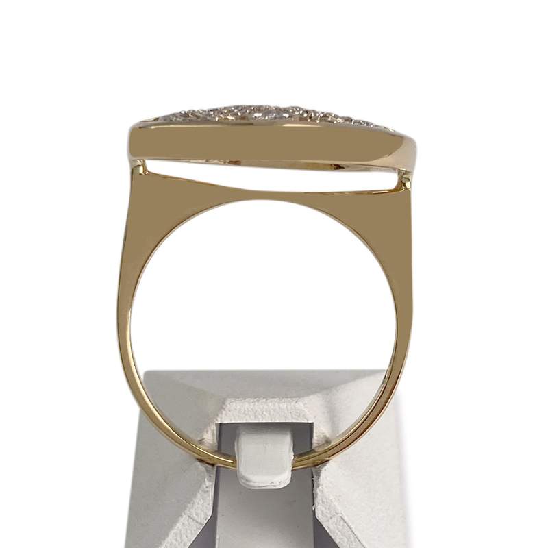 Bague d'occasion or 750 2 tons diamants - vue 3