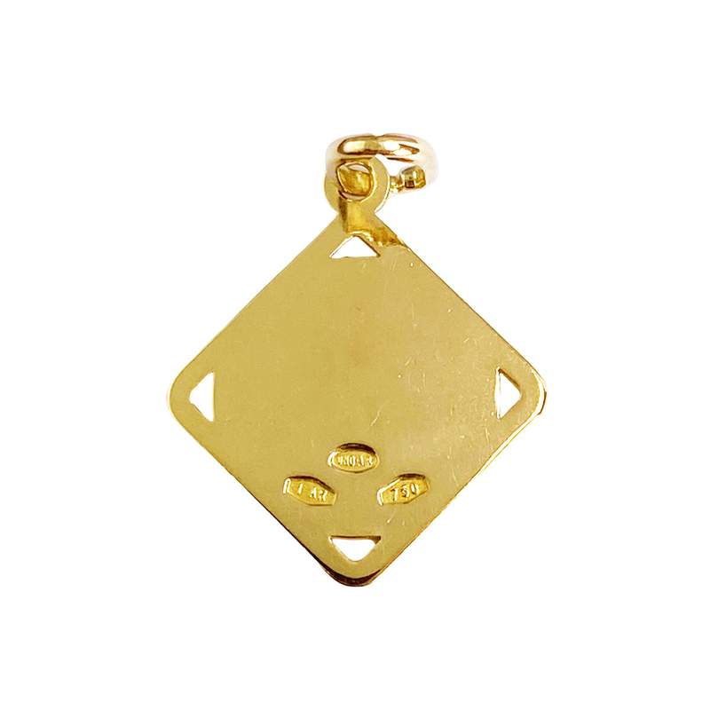 Médaille vierge d'occasion or 750 jaune - vue 2
