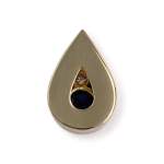 Pendentif d'occasion or 750 jaune diamant saphir - vue 2