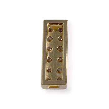Tweedehands goud 750 gele diamanten hanger