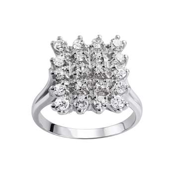 Bague d'occasion or 750 blanc diamant