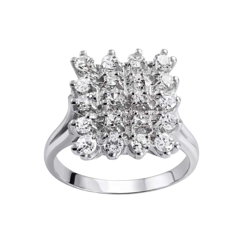 Bague d'occasion or 750 blanc diamant - vue 1
