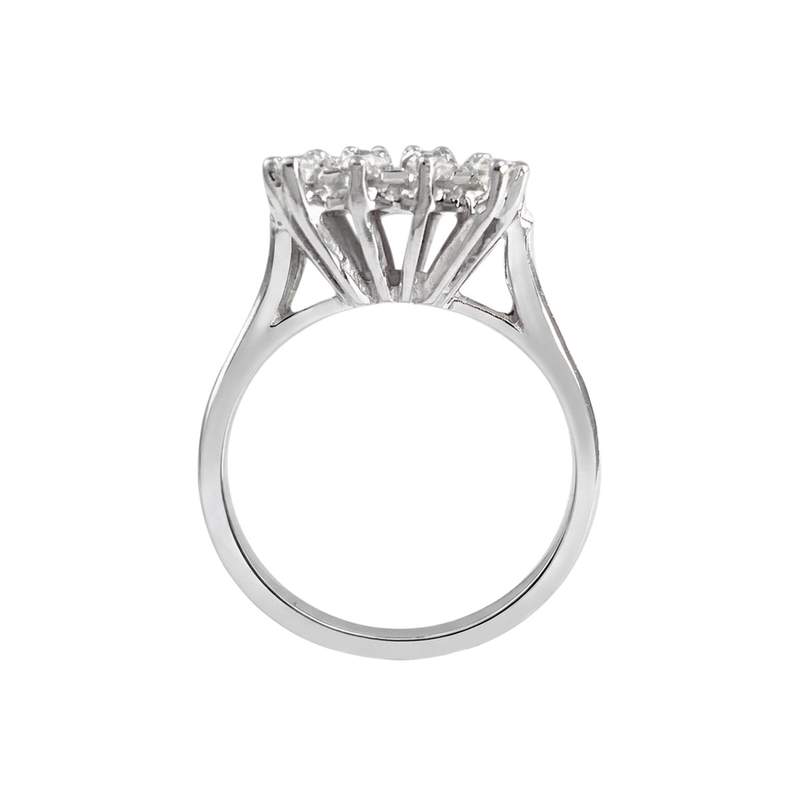 Bague d'occasion or 750 blanc diamant - vue 3