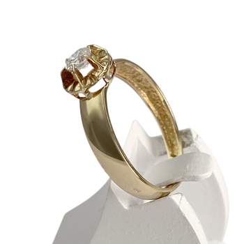 Bague d'occasion or 750 jaune zirconia