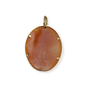 Pendentif d'occasion or 750 jaune camee