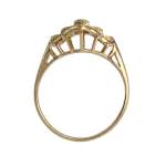 Bague d'occasion or 750 jaune diamant saphir - vue 3
