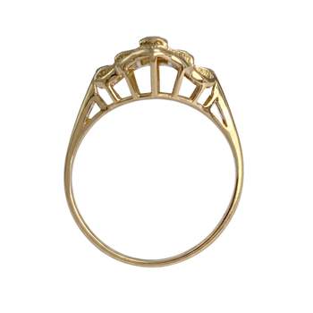 Bague d'occasion or 750 jaune diamant saphir