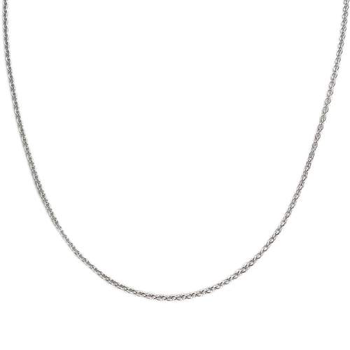 Chaîne d'occasion or 750 blanc maille forcat