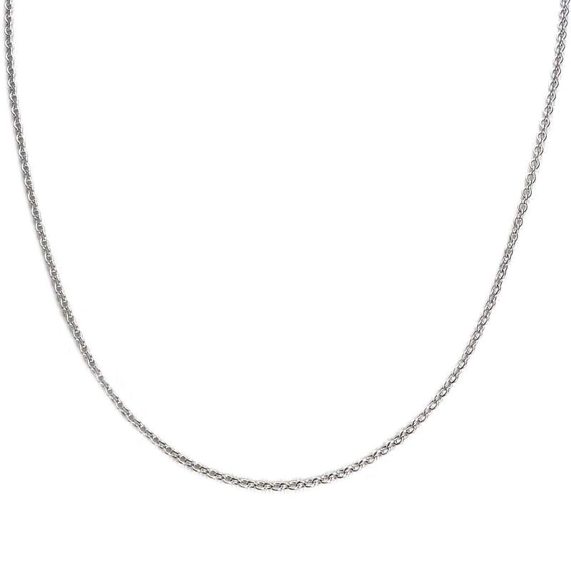 Chaîne d'occasion or 750 blanc maille forcat - vue 1