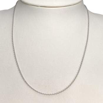 Chaîne d'occasion or 750 blanc maille forcat