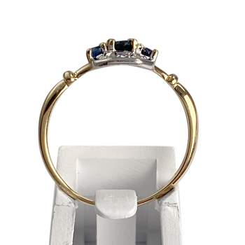 Bague d'occasion or 750 2 tons saphirs