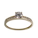 Bague d'occasion or 375 jaune oxydes de zirconiums synthétiques - vue 1