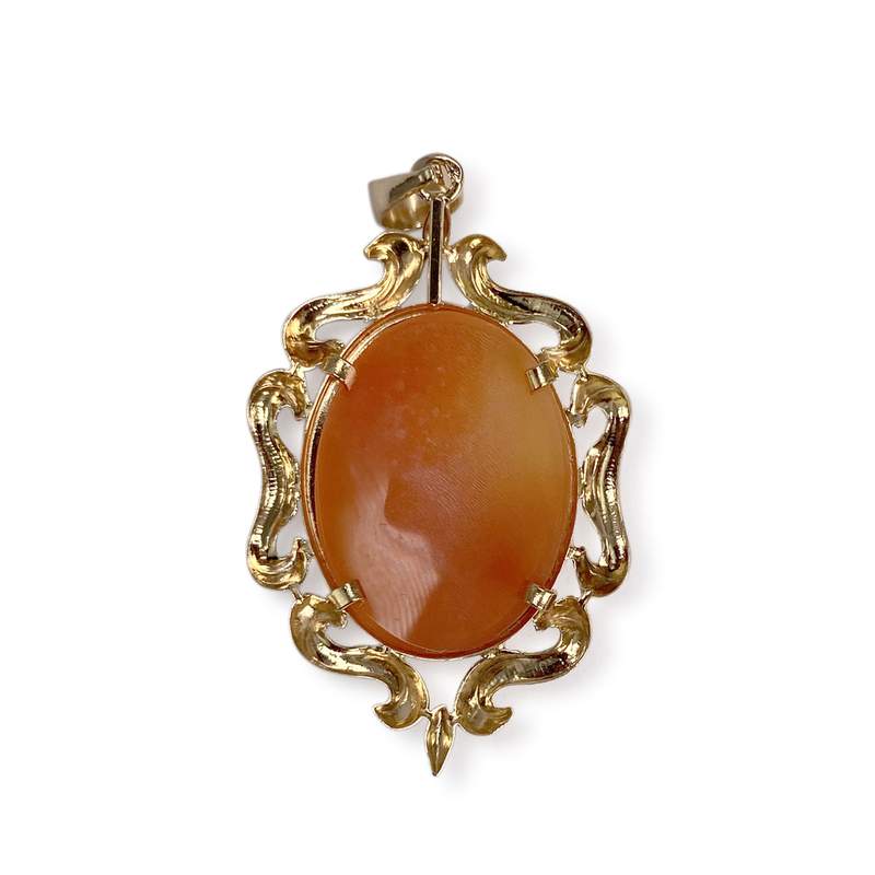 Pendentif d'occasion or 750 jaune camee - vue 2
