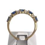 Bague d'occasion or 750 2 tons diamant saphir - vue 3