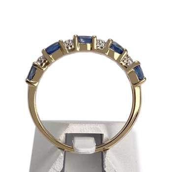 Bague d'occasion or 750 2 tons diamant saphir