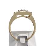 Bague d'occasion or 750 2 tons diamant saphir - vue 3