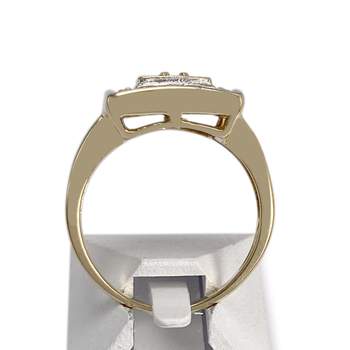Bague d'occasion or 750 2 tons diamant saphir