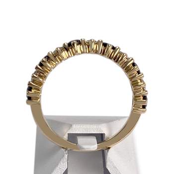 Bague d'occasion or 750 jaune diamant saphir