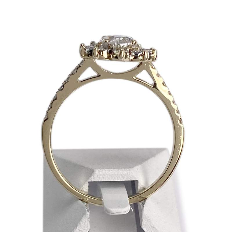 Bague d'occasion or 375 2 tons diamants synthétiques - vue 3