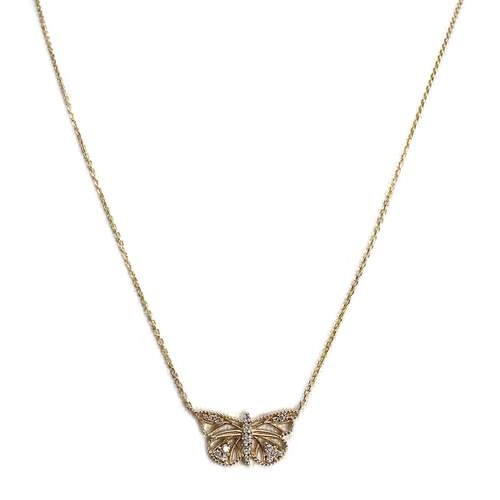 Collier d'occasion or 375 jaune maille forcat diamant
