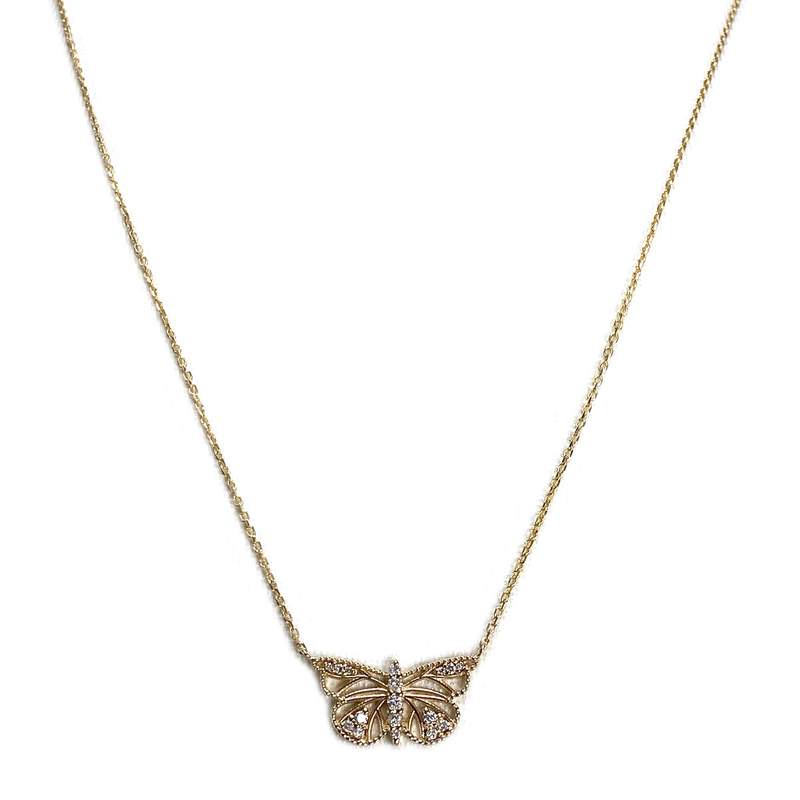 Collier d'occasion or 375 jaune maille forcat diamant - vue 1