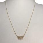 Collier d'occasion or 375 jaune maille forcat diamant - vue 2