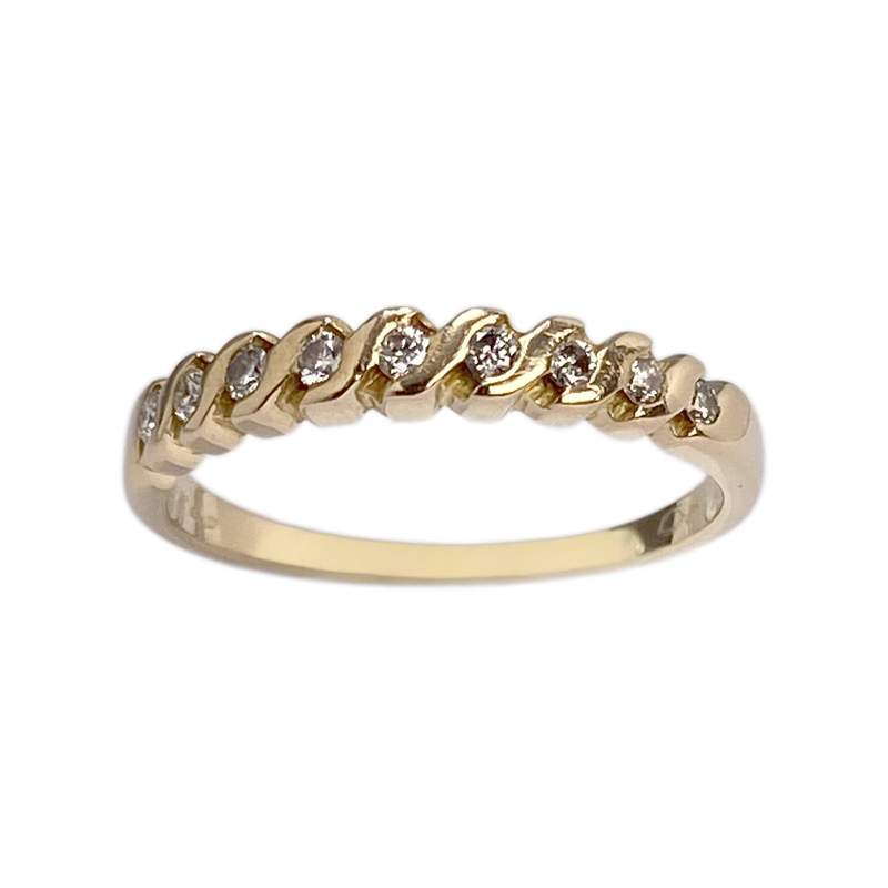 Bague d'occasion or 750 jaune diamant - vue 1